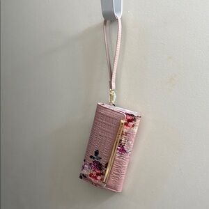 Floral Pink Wristlet Wallet